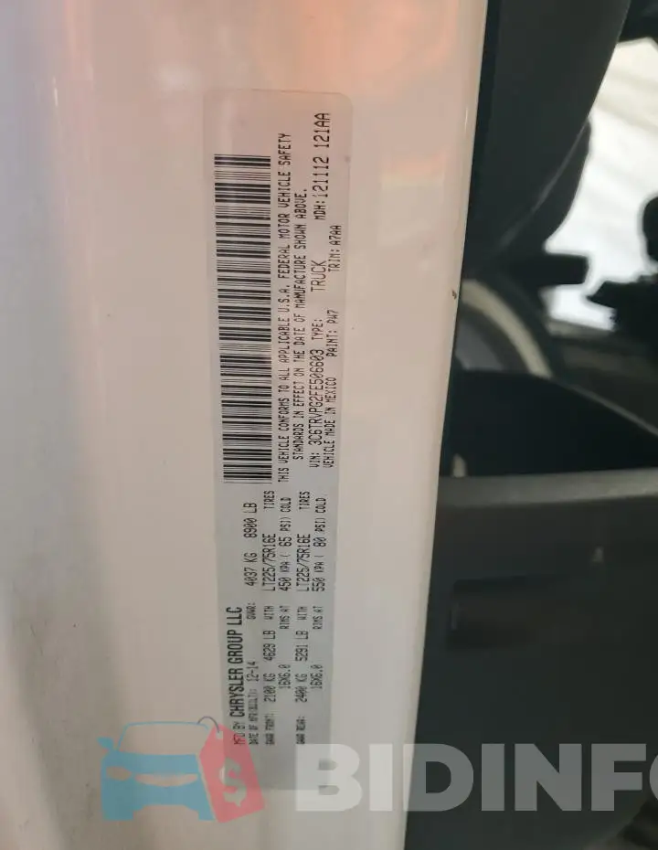 3C6TRVPG2FE506603 Photo# 13
