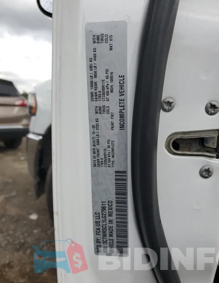 3C7WRSCL1LG279611 Photo# 12