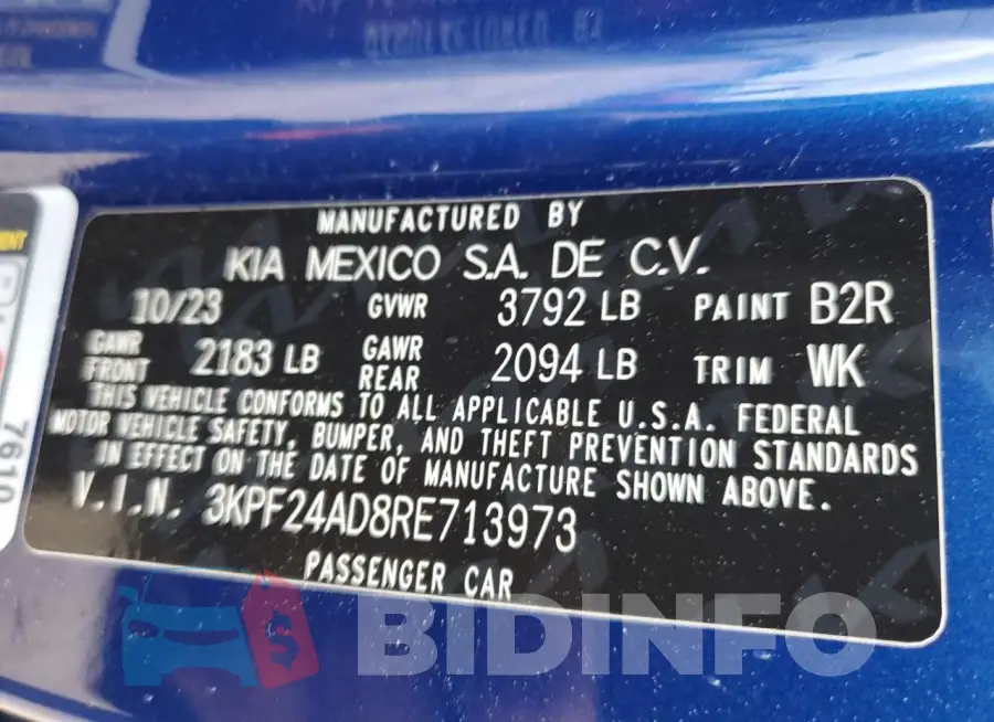 3KPF24AD8RE713973 Photo# 13