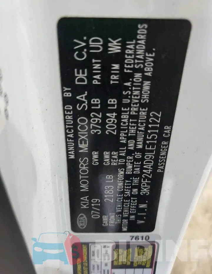 3KPF24AD9LE151122 Photo# 12