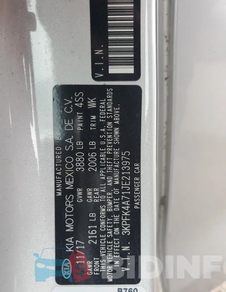 3KPFK4A71JE213975 Photo# 12