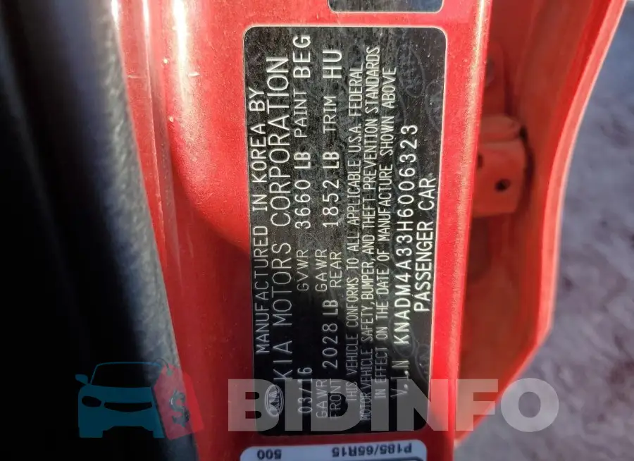 KNADM4A33H6006323 Photo# 12