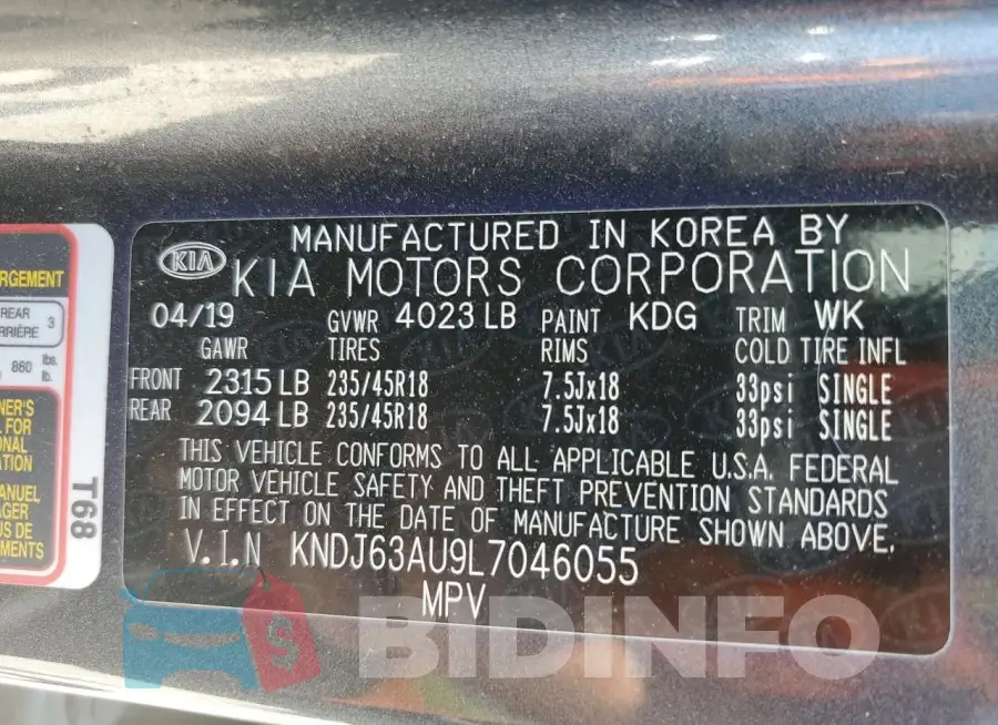 KNDJ63AU9L7046055 Photo# 12