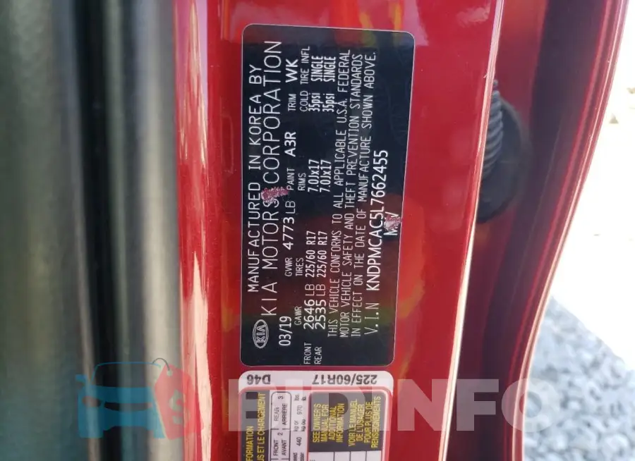 KNDPMCAC5L7662455 Photo# 13