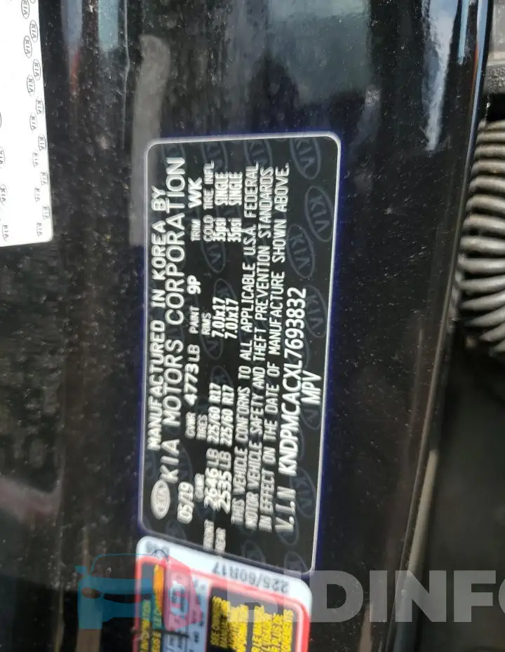 KNDPMCACXL7693832 Photo# 13