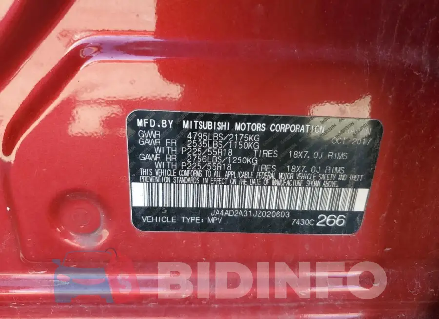 JA4AD2A31JZ020603 Photo# 12