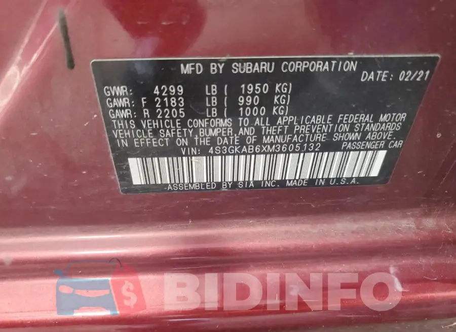 4S3GKAB6XM3605132 Photo# 12