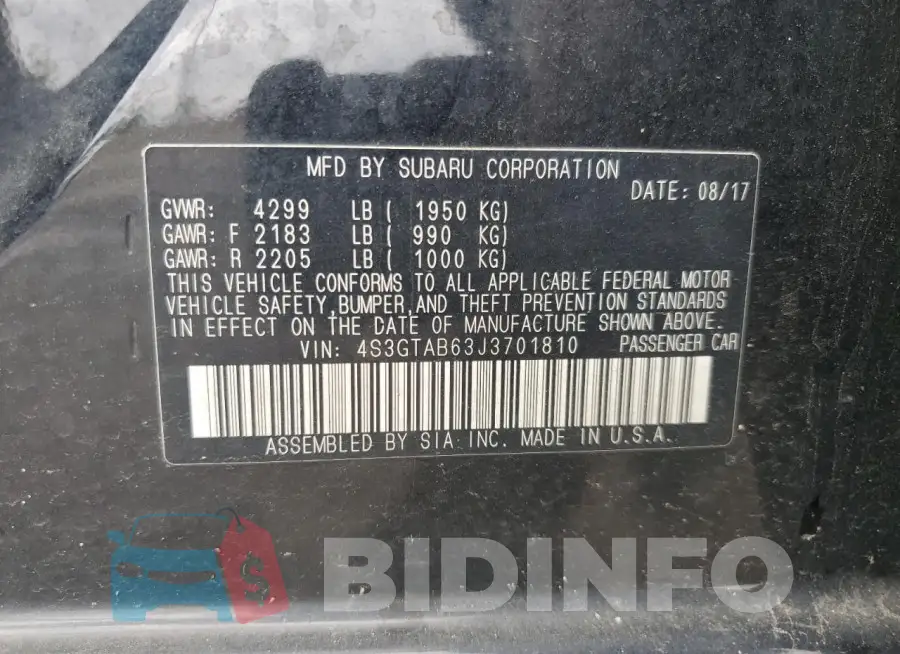 4S3GTAB63J3701810 Photo# 12