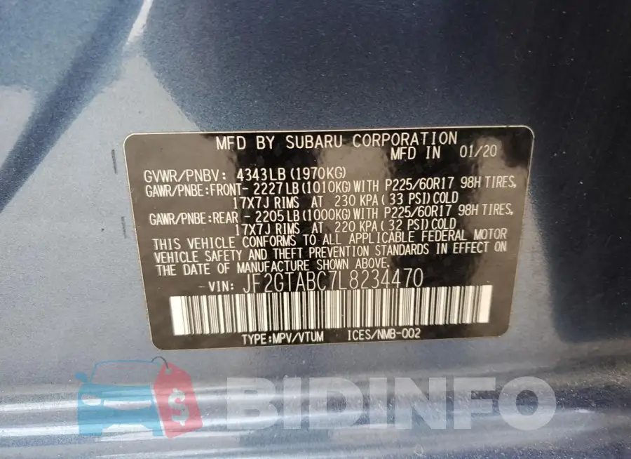 JF2GTABC7L8234470 Photo# 14