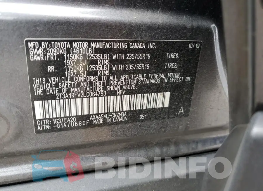 2T3A1RFV2LC064793 Photo# 12