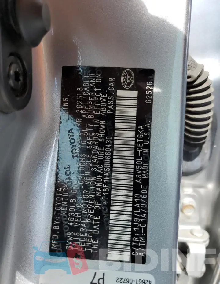 4T1BF1FK5HU660430 Photo# 13