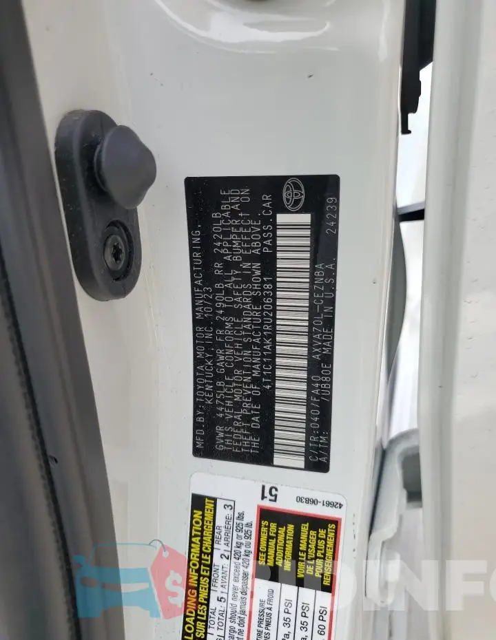 4T1C11AK1RU206381 Photo# 12
