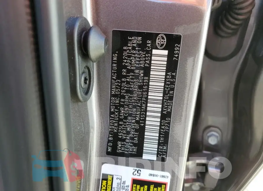 4T1S31AK7PU616198 Photo# 13