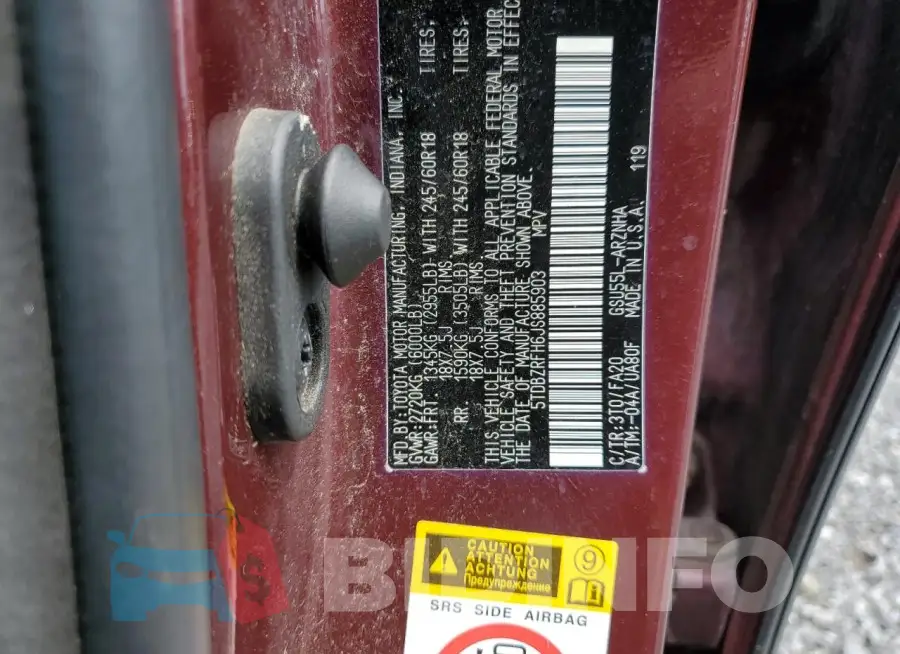 5TDBZRFH6JS885903 Photo# 13