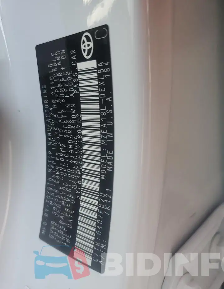 5YFB4MDE6RP180792 Photo# 13