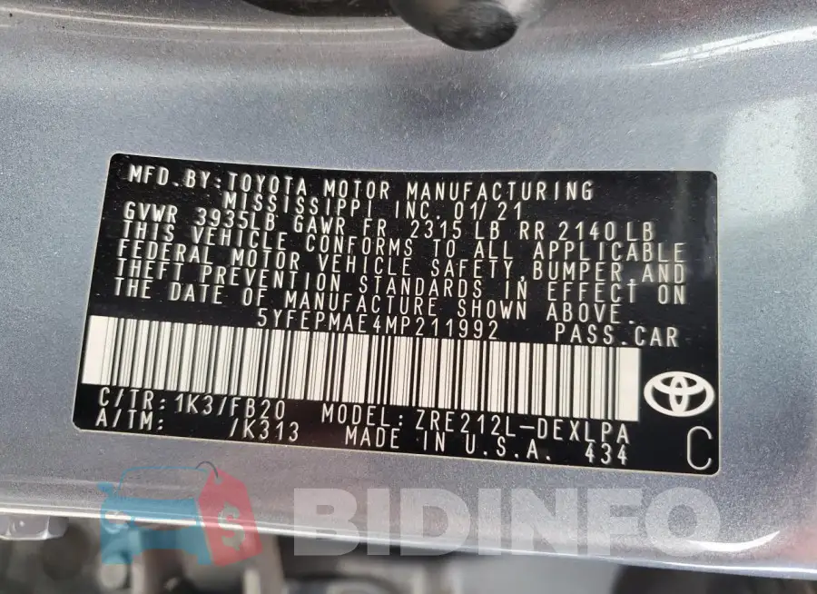 5YFEPMAE4MP211992 Photo# 12
