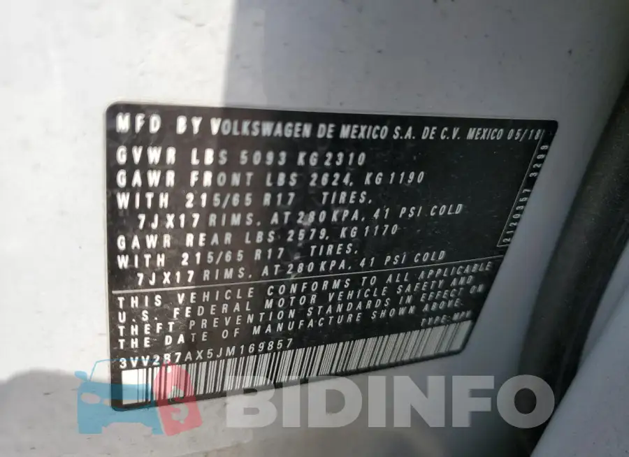 3VV2B7AX5JM169857 Photo# 14