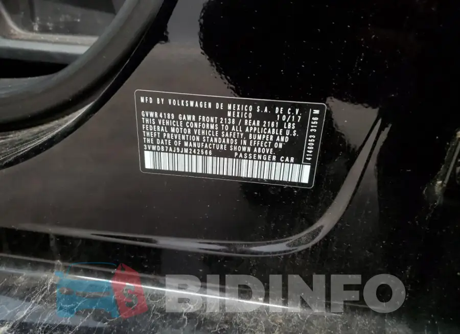 3VWDB7AJ9JM242566 Photo# 12