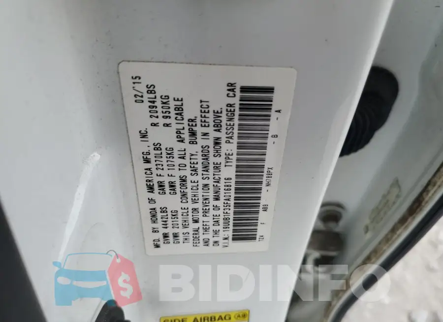 19UUB1F35FA016816 Photo# 12