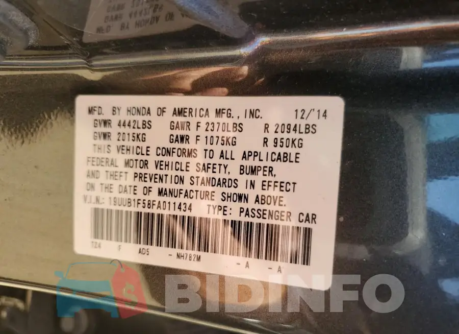 19UUB1F58FA011434 Photo# 12
