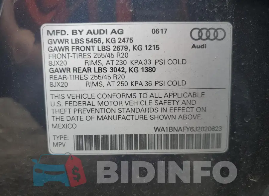 WA1BNAFY6J2020623 Photo# 13