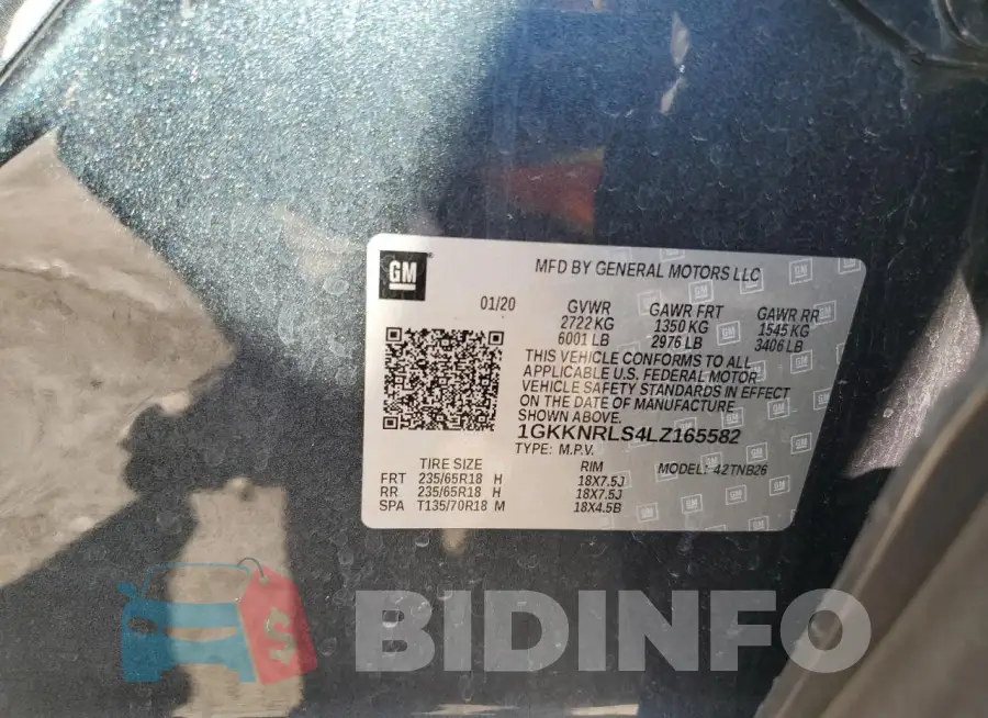 1GKKNRLS4LZ165582 Photo# 12