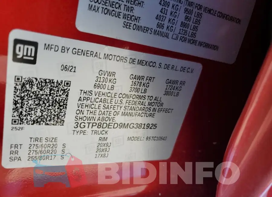 3GTP8DED9MG381925 Photo# 12