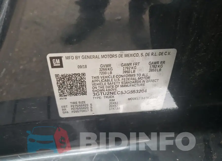 3GTU2NEC5JG553204 Photo# 12