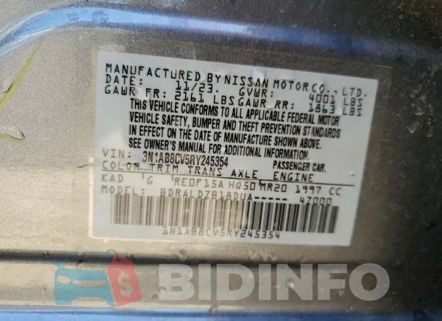 3N1AB8CV5RY245354 Photo# 13