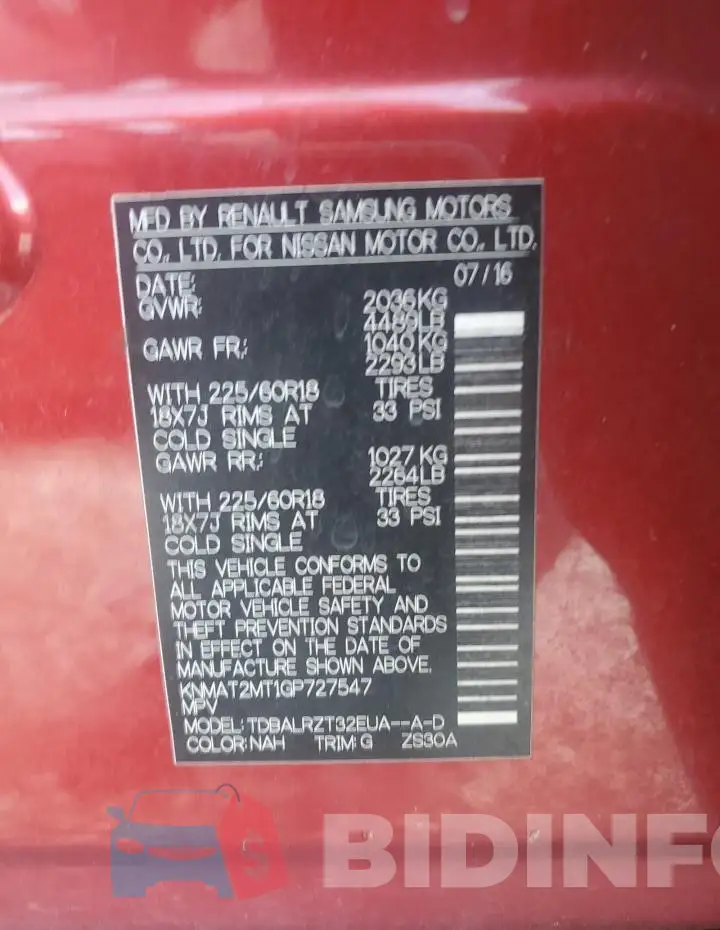 KNMAT2MT1GP727547 Photo# 13