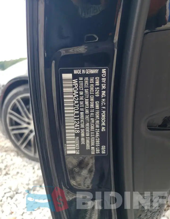 WP0AA2A70JL112418 Photo# 12