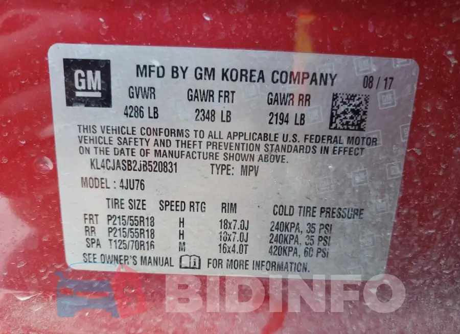 KL4CJASB2JB520831 Photo# 12