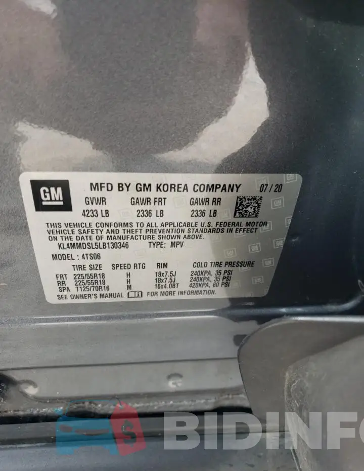 KL4MMDSL5LB130346 Photo# 14