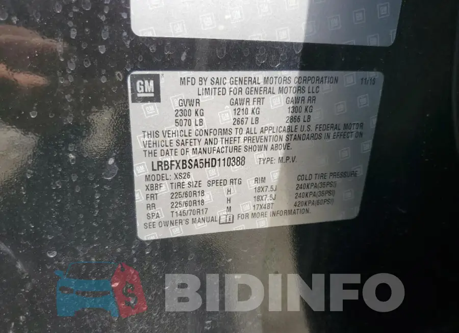 LRBFXBSA5HD110388 Photo# 14