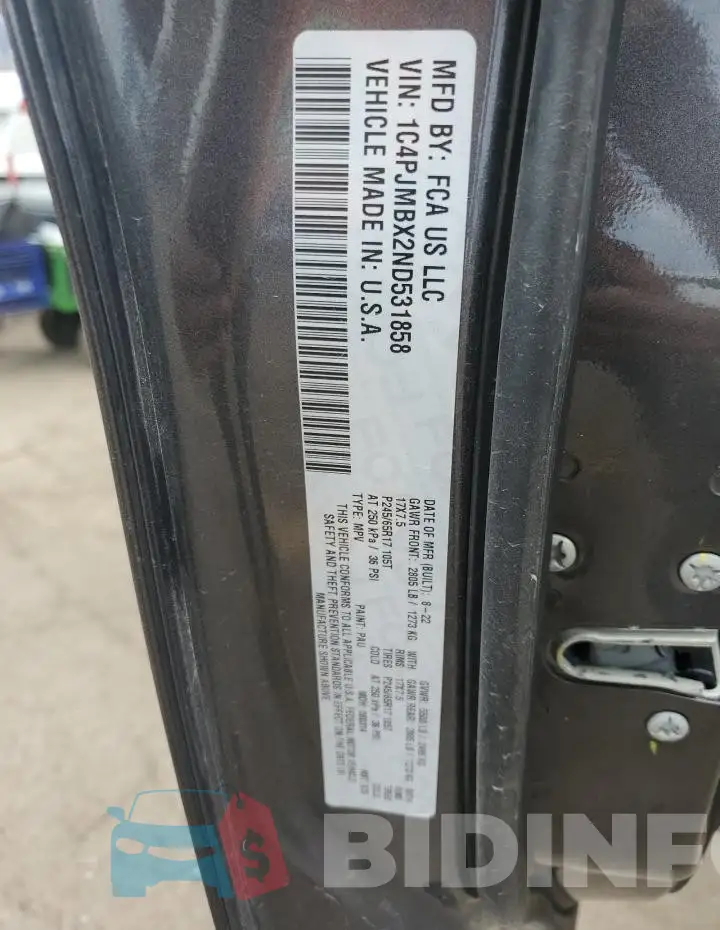 1C4PJMBX2ND531858 Photo# 12