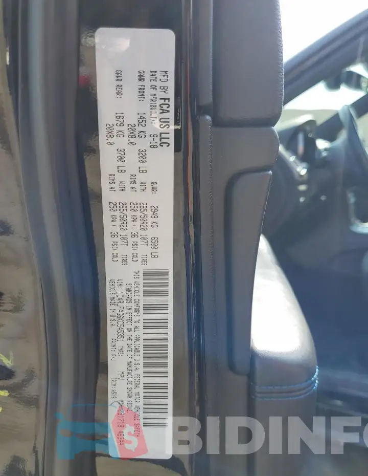 1C4RJFAG6KC545351 Photo# 13
