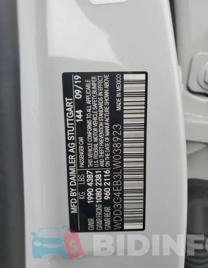 WDD3G4EB3LW038923 Photo# 12