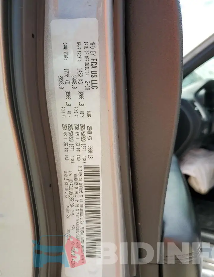 1C4RDJDG6KC651594 Photo# 12