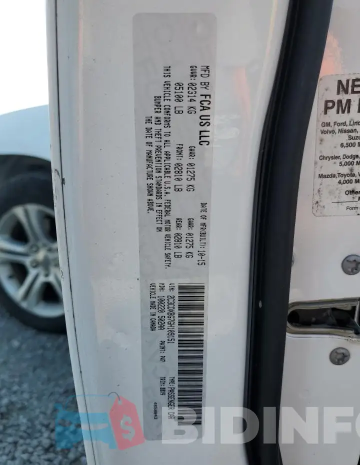 2C3CDXBG7GH109151 Photo# 12