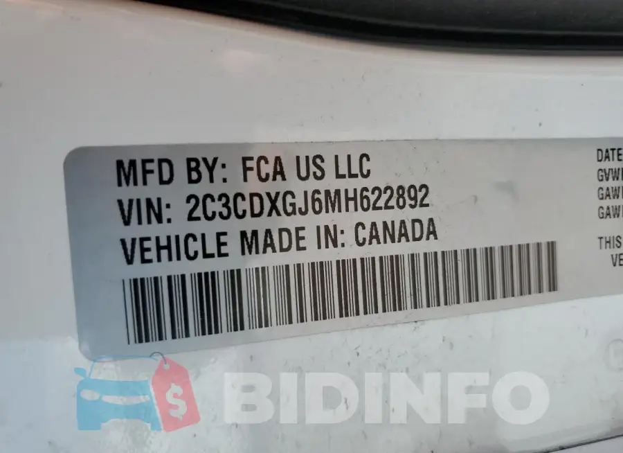 2C3CDXGJ6MH622892 Photo# 13