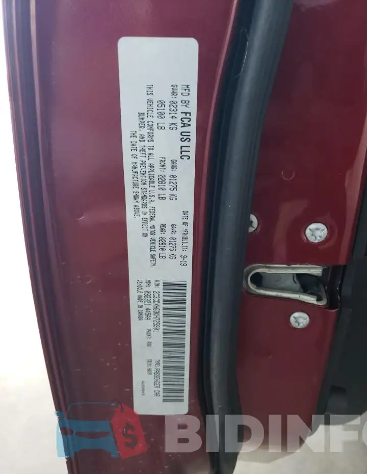 2C3CDXHG3KH725901 Photo# 12