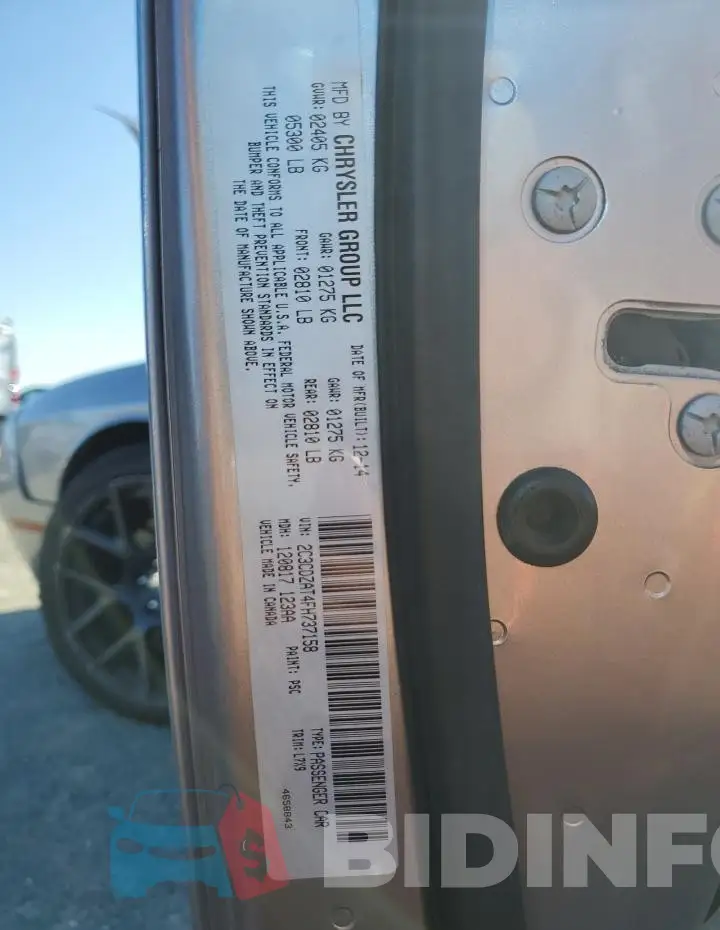 2C3CDZAT4FH737158 Photo# 12