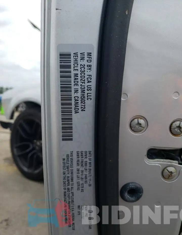 2C3CDZFJ3MH502724 Photo# 13