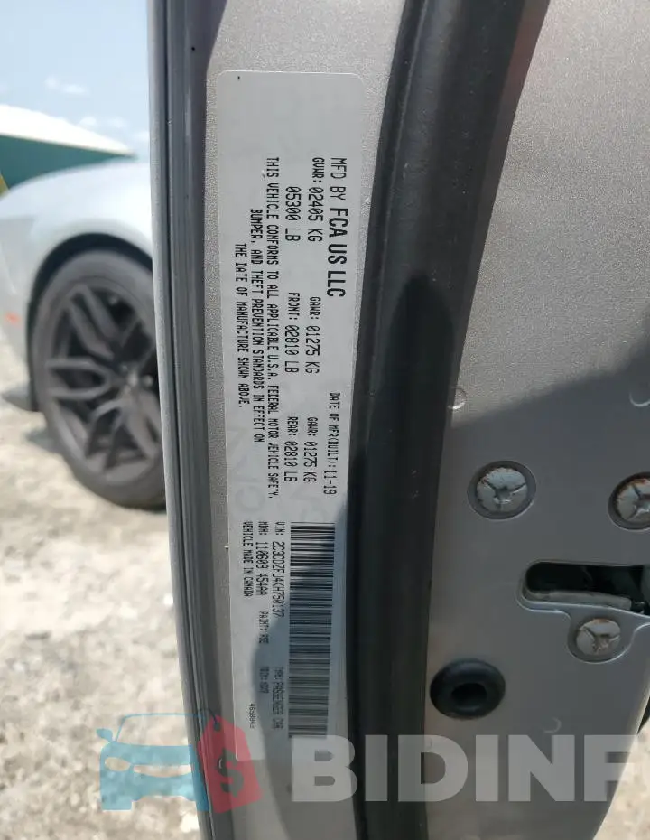 2C3CDZFJ4KH750137 Photo# 12