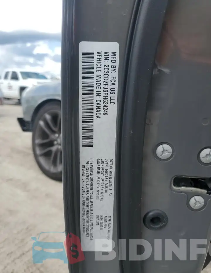 2C3CDZFJ6PH634249 Photo# 12