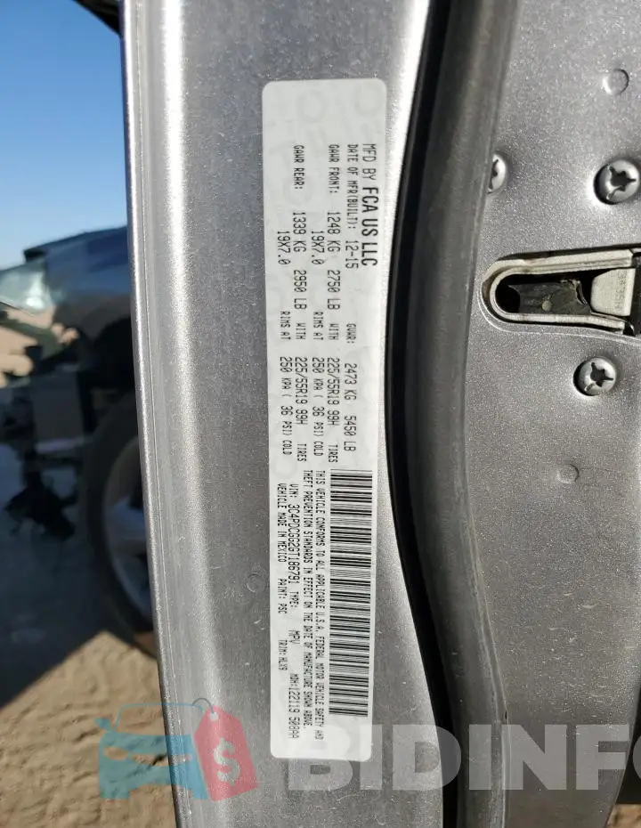 3C4PDCGG2GT186791 Photo# 14