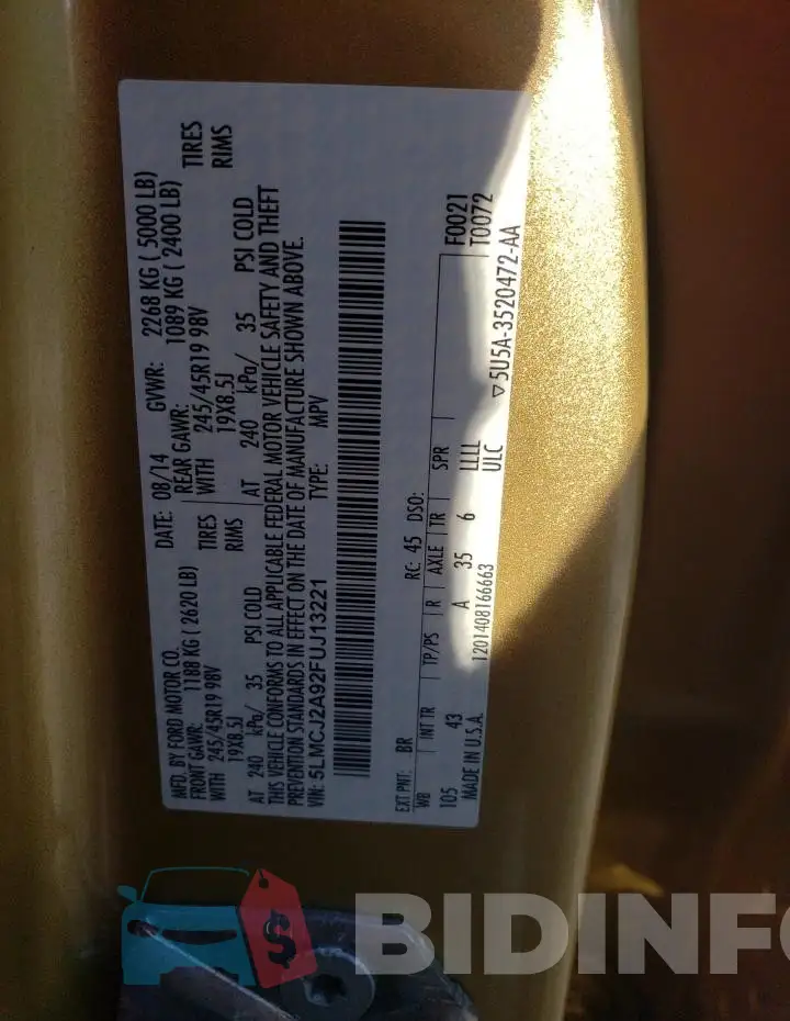 5LMCJ2A92FUJ13221 Photo# 13