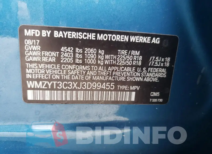 WMZYT3C3XJ3D99455 Photo# 13