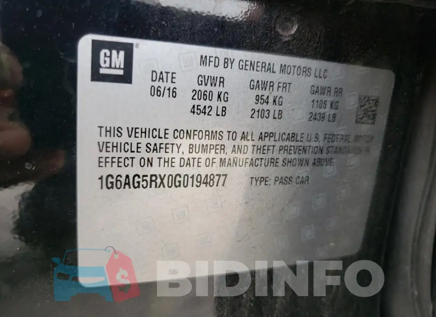 1G6AG5RX0G0194877 Photo# 12