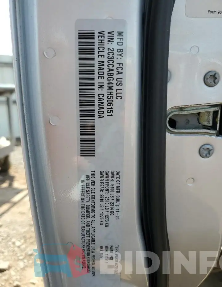 2C3CCABG4MH506151 Photo# 13